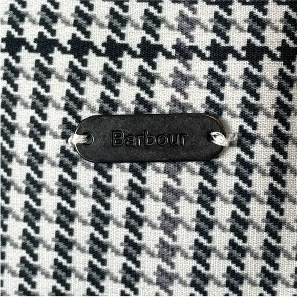 Vintage Barbour Secretary blouse bow tie neck houndstooth pattern fits M/L - Picture 7 of 10